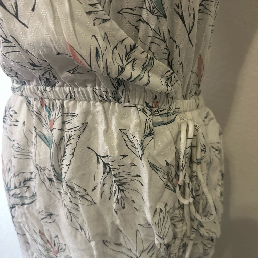 Tavik Charlie Dress drawstring waist floral print on white - Small NWT - Picture 6 of 9